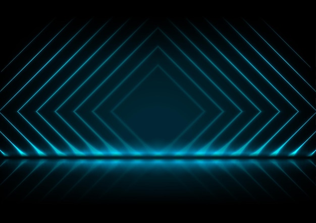 Teknologia tła ciemno niebieskiego lasera kwadratowego