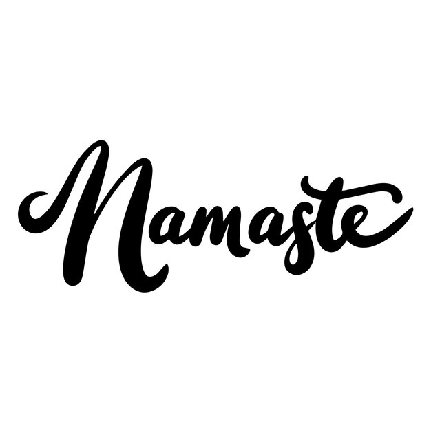 Tekst Namaste wyizolowany na przezroczystym tle ręcznie narysowany wektorowy