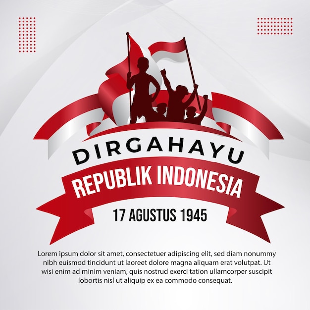 Tekst Powitania Projektu Szablonu Dirgahayu Republik Indonezja