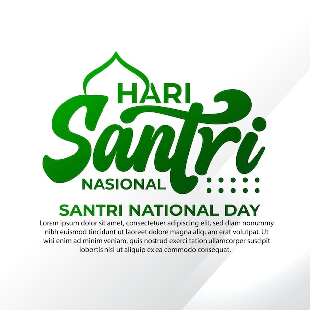 Tekst Pozdrowienia Santri Narodowy Dzień Nowoczesny Zielony Islamski