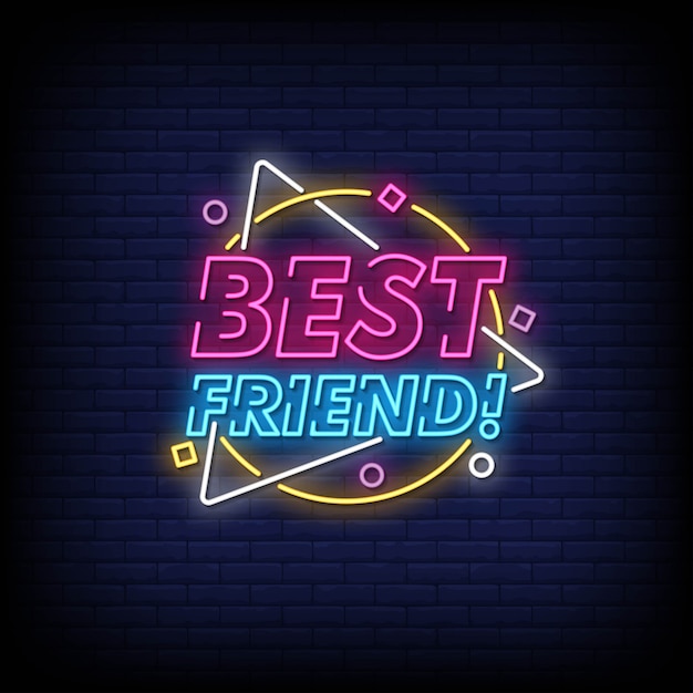 Tekst W Stylu Best Friends Neon Signs