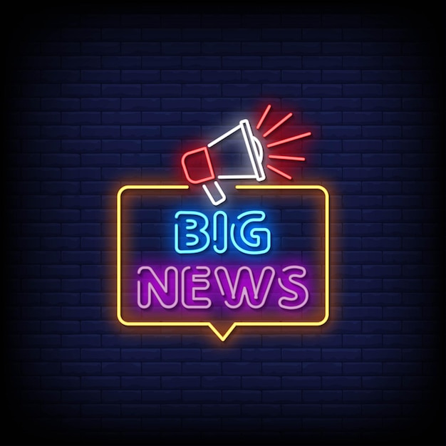 Tekst W Stylu Big News Neon Signs