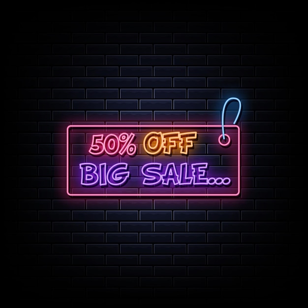 Tekst W Stylu Big Sale Neon Signs