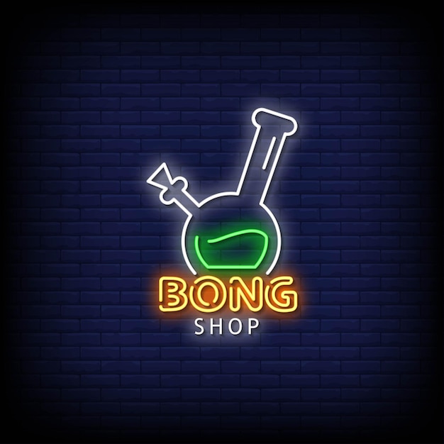 Tekst W Stylu Bong Shop Neon Signs