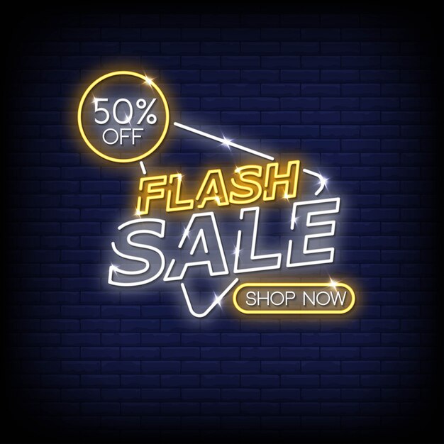 Tekst W Stylu Flash Sale Neon Signs