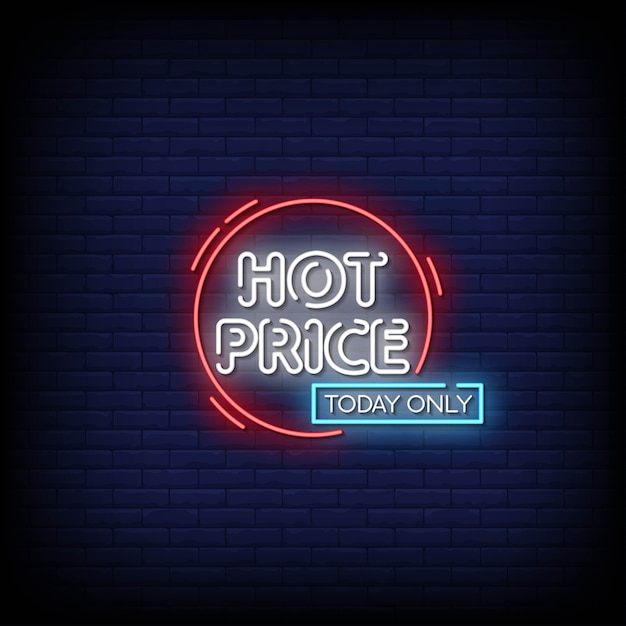 Tekst W Stylu Hot Price Neon Signs