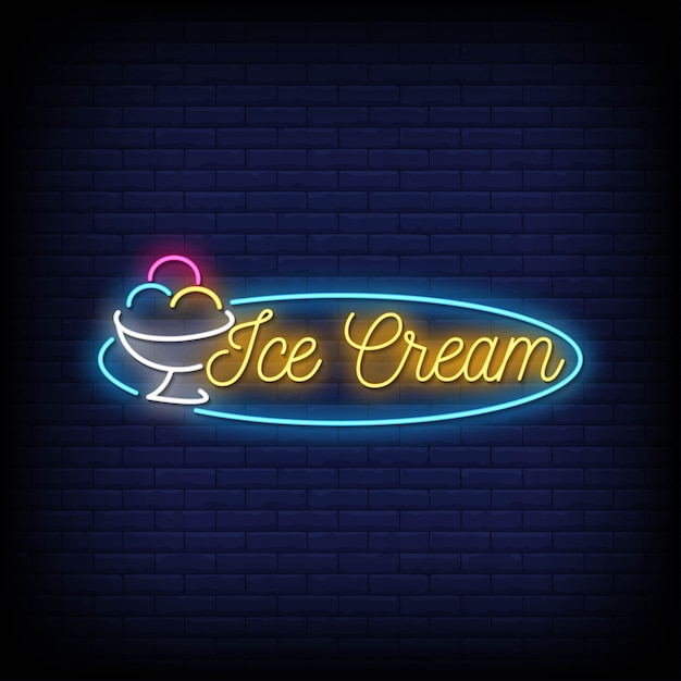 Tekst W Stylu Ice Cream Neon Signs