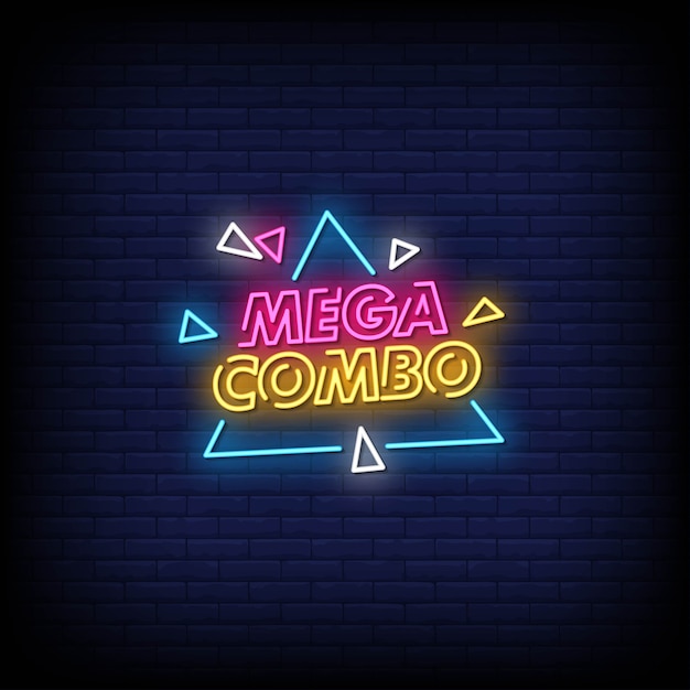 Tekst w stylu Mega Combo Neon Signs