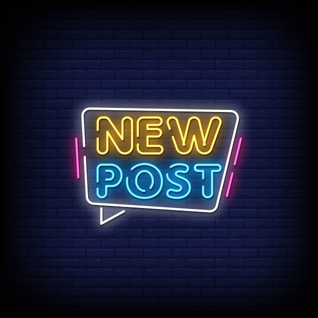 Tekst W Stylu New Post Neon Signs