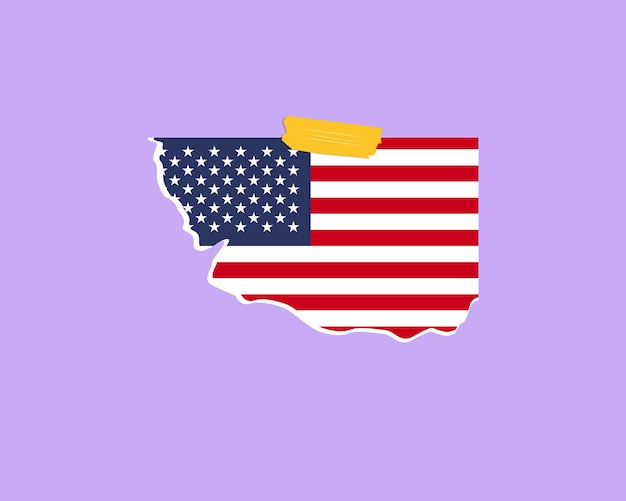 Tekstura papieru flagi USA pojedynczy element projektowania wektorowego