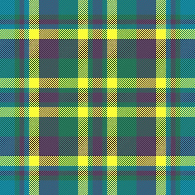 Tekstura szkocka krata tło Sprawdź tkaninę tekstylną Wektor bez szwu tartan wzór