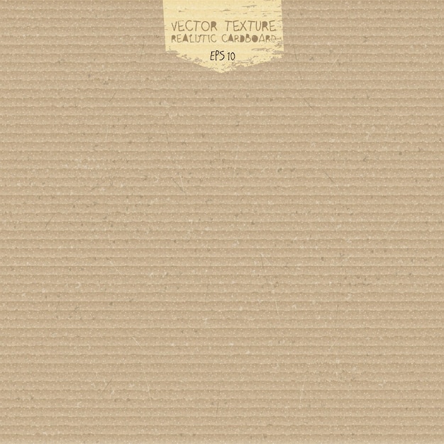 Tekstura wektor karton. Realistyczne tło kartonowe. Papier