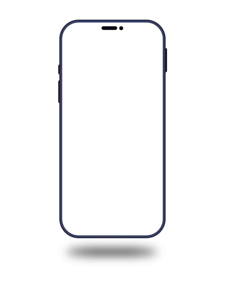 Wektor telefon komórkowy z białym ekranem