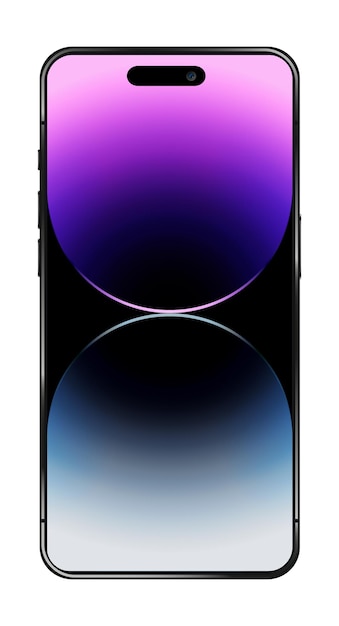 Plik wektorowy telefon makieta realistyczna makieta fioletowy kolor ilustracji wektorowych