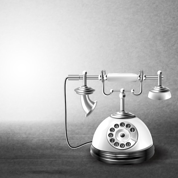 Telefon stary czarny i biały