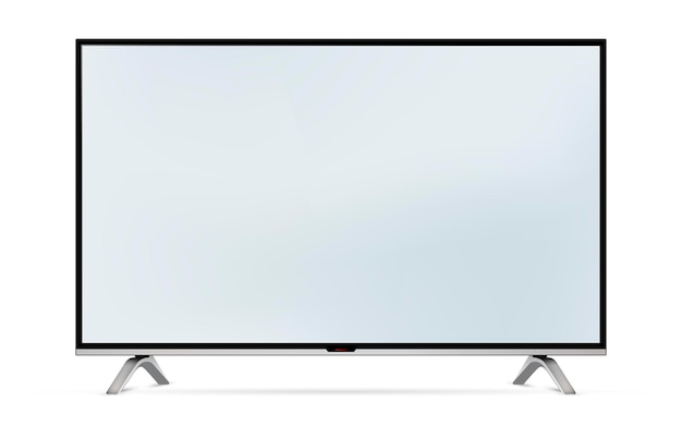 Plik wektorowy telewizor z interfejsem odtwarzacza internetowego wideo na ekranie