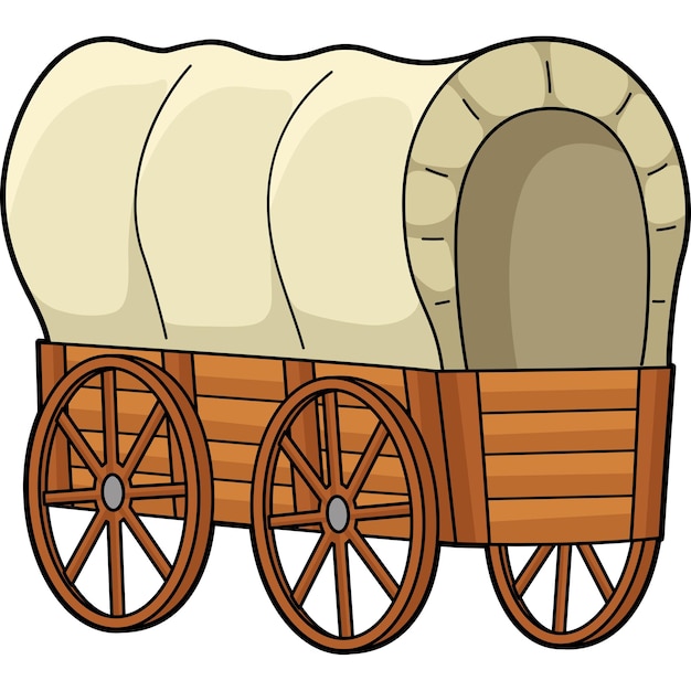 Plik wektorowy ten wycinek z kreskówki pokazuje ilustrację wagon vehicle