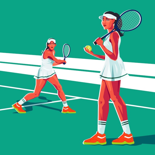 Plik wektorowy tenis sport postać człowieka wektor ilustracja