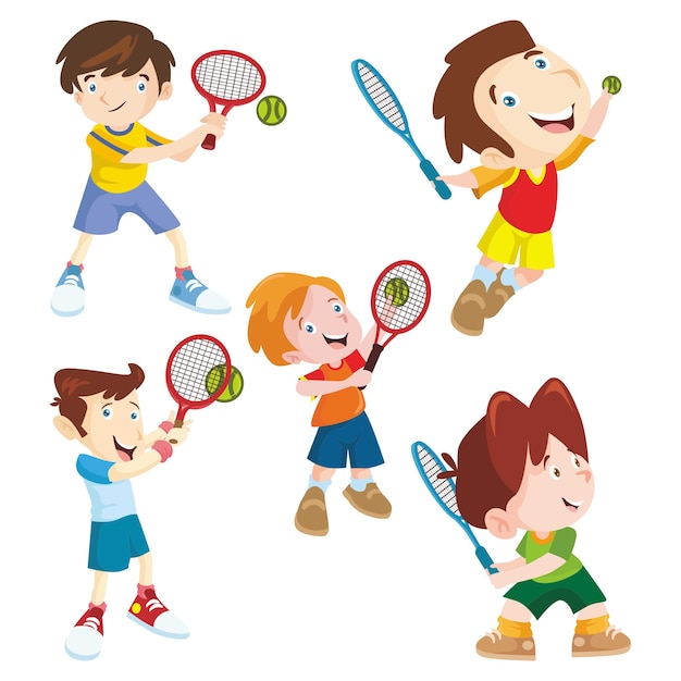 Tennis Player Sport Character Cartoon