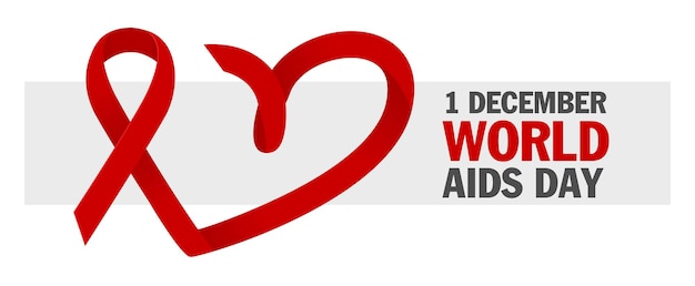 Test Na Hiv. światowy Dzień Aids 1 Grudnia, Czerwona Wstążka. świadomość Aids I Hiv. Kliniczne Badanie Laboratoryjne Krwi.