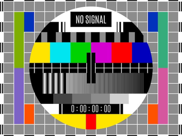 Plik wektorowy test sygnału telewizyjnego ekran wektor wzór telewizji