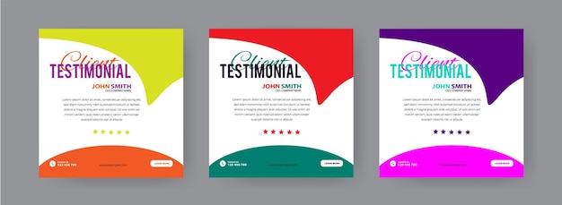 Plik wektorowy testimonials banner design clients feedback banner lub clients testimonials banner design