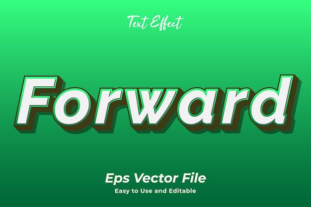 Text Effect Forward Edytowalny I łatwy W Użyciu Wektor Premium