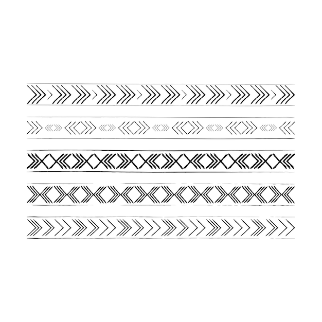 Texture border abstract frame divider pozioma linia ikona kształtu wektora dla dekoracyjnego elementu vintage doodle do projektowania w ilustracji wektorowej