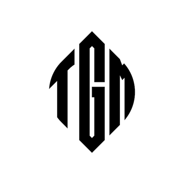 Tgm Okrągłe Litery Logo Projekt Z Okręgiem I Kształtem Elipsy Tgm Elipsy Litery Z Stylem Typograficznym Trzy Inicjały Tworzą Logo Okrągłego Tgm Krąg Emblem Abstrakt Monogram Litery Mark Wektor