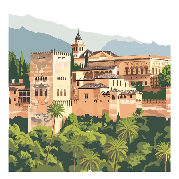 Plik wektorowy the_citadel_of_aleppo_vector_illustration