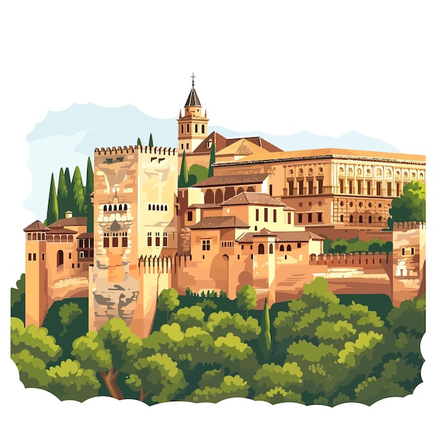 Plik wektorowy the_citadel_of_aleppo_vector_illustration