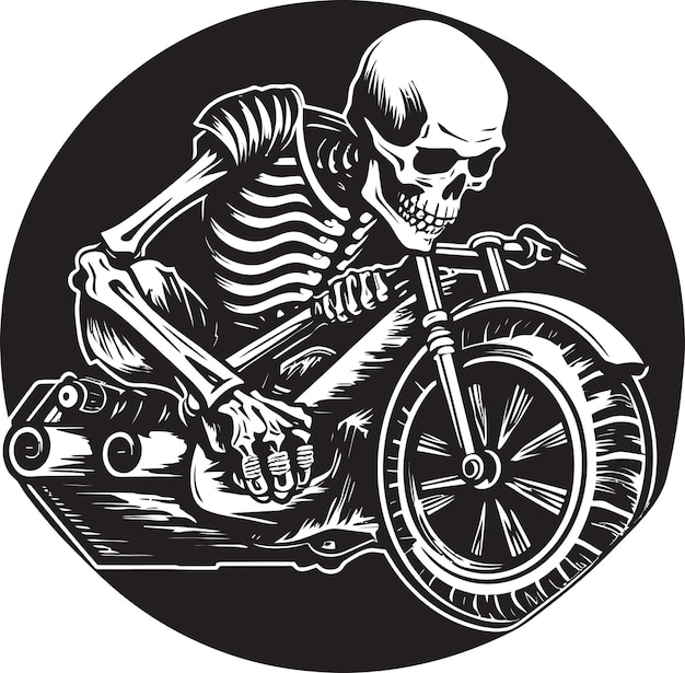 Plik wektorowy the grim rebuild skeletons and modern motorbikesskeletal streak skeletones revamp a modern