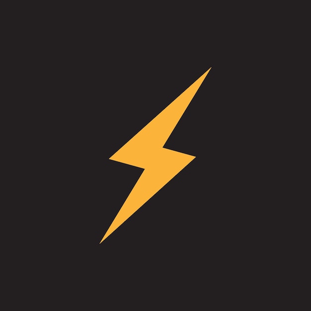 Plik wektorowy thunder and bolt lighting flash icon vector, czarne tło