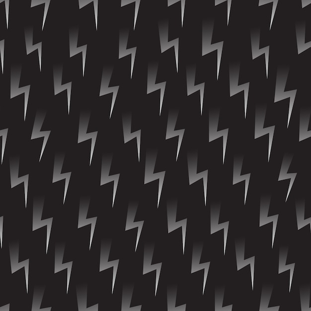 Thunder Bolt Lighting Flash Vector Seamless Pattern