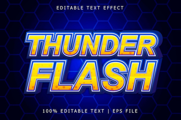 Thunder Flash Edytowalny Efekt Tekstowy 3-wymiarowy Płaskorzeźba Nowoczesny Styl