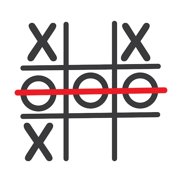 Plik wektorowy tic tac toe gra wektor ilustracja ikona szablonu projektu