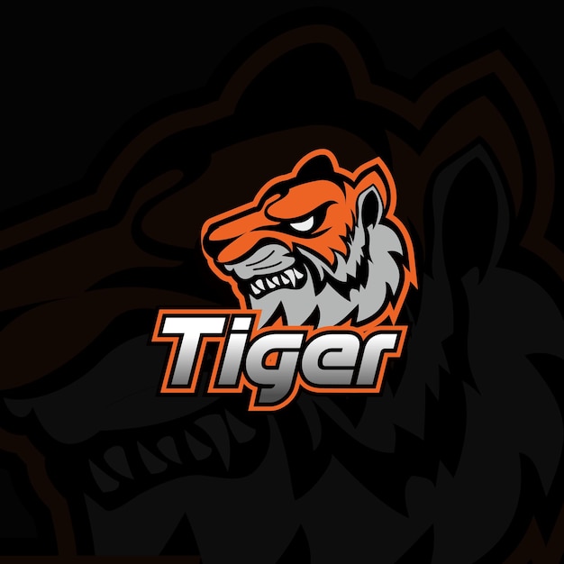 Tiger Esport Logo Nowoczesne pomarańczowe inspiracje projektowe