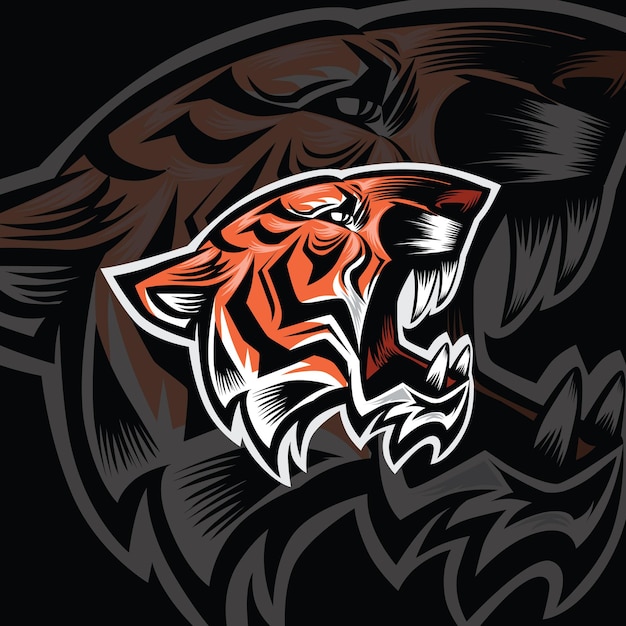 Tiger Roar Szczegóły Kolor Logo Ilustracja Wektor To Logo Jest Bardzo Odpowiednie Dla Drużyn E-sportowych