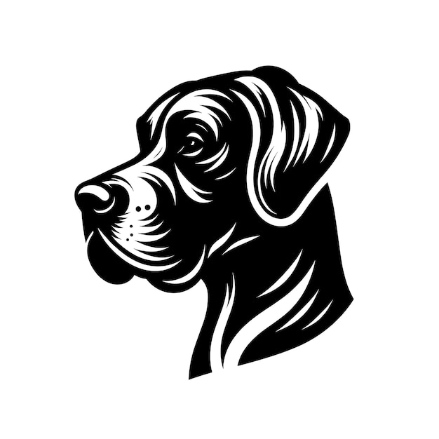 Plik wektorowy tinta i futro monochrome dog logo magic