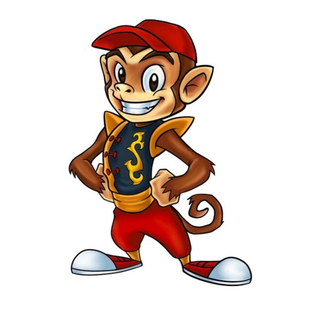 Plik wektorowy tity monkey mascot design vector