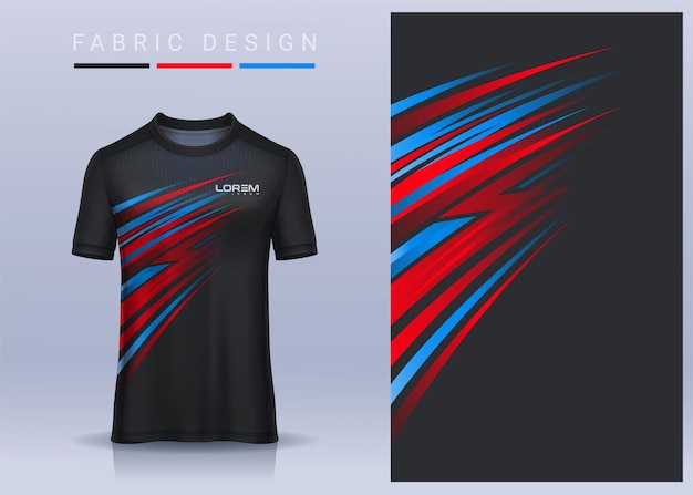 Tkanina na t-shirt Sport, Koszulka piłkarska dla klubu piłkarskiego. jednolity widok z przodu.