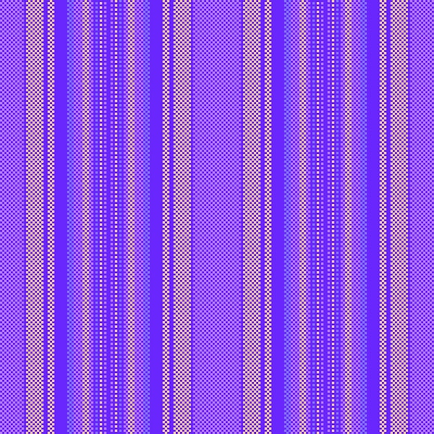 Tkanina paskowa z liniami w tle pionowym z bezszwowym wzorem tekstury wektorowej w kolorach indigo i fioletowych