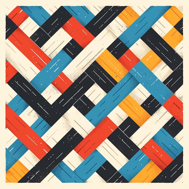 Tkaniny jedwabne tkają skomplikowane wzory geometryczne