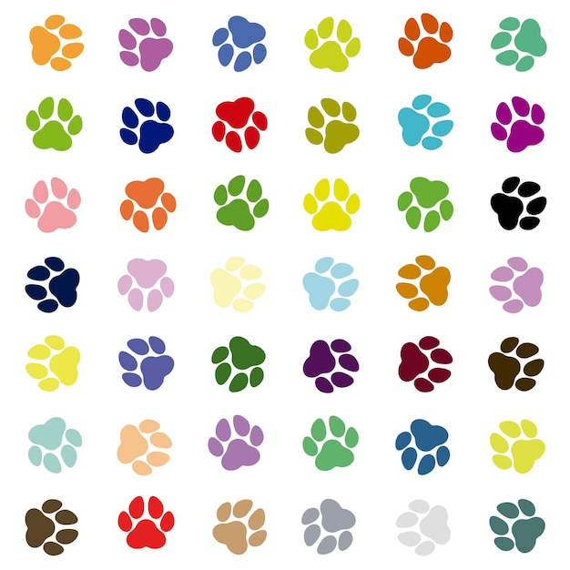 Tła Koncepcja Pies ślad Zwierzęcy Wzór Idealny Do Projektów Banery Logo