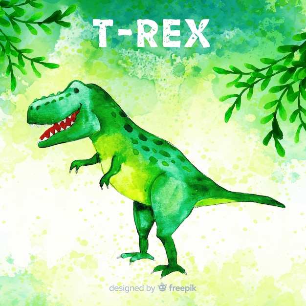 Tło Akwarela T-rex