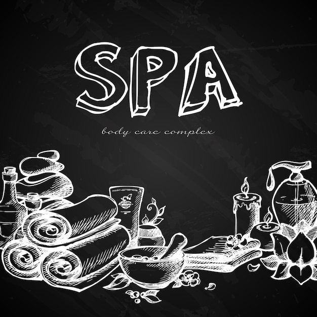 Plik wektorowy tło chalkboard spa