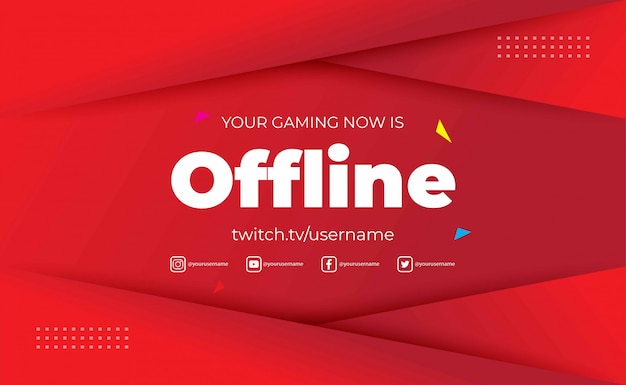 Plik wektorowy tło do gier dla strumienia twitch offline, abstrakcyjne futurystyczne tło z błyszczącym światłem. ilustracja