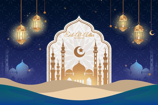 Tło Eid Mubaraka