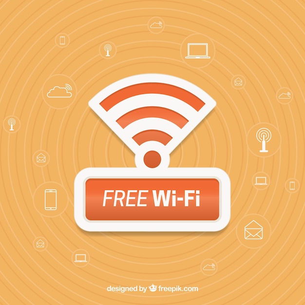 Tło Free Wifi I Inne Elementy