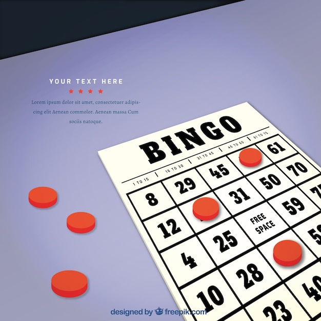Plik wektorowy tło głosowania bingo w stylu realistycznym